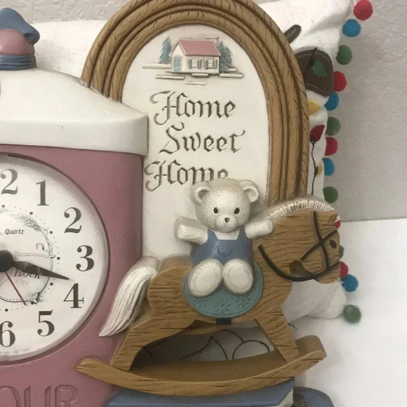 Vintage Homco Home Sweet Home Clock - Picture 4 of 5
